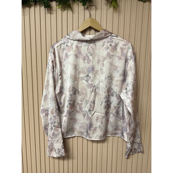 Danskin Women's Floral Satin Pajamas Set Size L - Picture 5 of 12